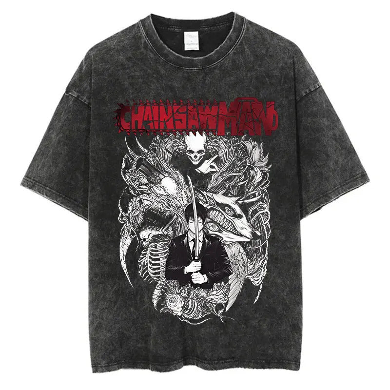 Demon Slayer Vintage Anime T-Shirt - Summer Cotton