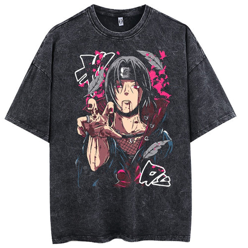 Anime Naruto Distressed Style T-Shirt