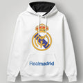 Real Madrid "Pure Blanco" Contrast Hoodie - Premium White & Black Fan Pullover