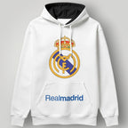 Real Madrid "Pure Blanco" Contrast Hoodie - Premium White & Black Fan Pullover