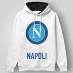 SSC Napoli White "Azzurri" Hoodie - Heritage Crest & Typography Pullover