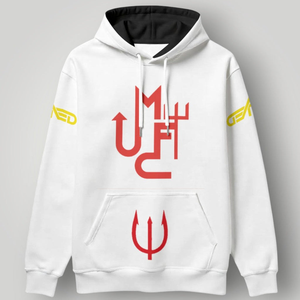 Manchester United "United Till I Die" Graphic Hoodie - Black MUFC Striped Fan Apparel