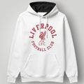 Liverpool F.C. Classic Varsity Circle Hoodie - White Two-Tone LFC Heritage Apparel