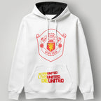 Manchester United "Born, Live, Die United" Life-Long Fan Hoodie - Black & Gold MUFC Slogan Sweatshirt