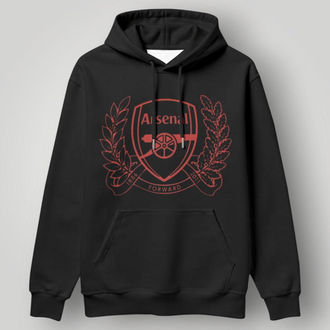Arsenal FC "Gunners" Hoodie | Premium Black 1886 Cannon Sweatshirt