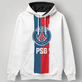 PSG Urban Brushstroke Hoodie - Modern Vertical Stripe Black Paris Pullover