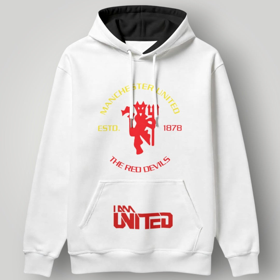 Manchester United "I AM UNITED" Heritage Hoodie - Black MUFC ESTD. 1878 Red Devils Apparel