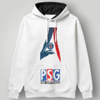 PSG Abstract Eiffel Hoodie - Artistic Brushstroke Black Paris Saint-Germain Pullover