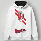 AC Milan "Veloce" Graphic Hoodie - Diagonal Stripe & Wavy Crest Streetwear