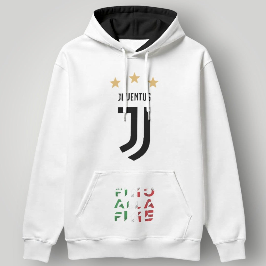 Juventus "Fino Alla Fine" Italian Tricolore Hoodie - 3-Star Gold Championship Edition