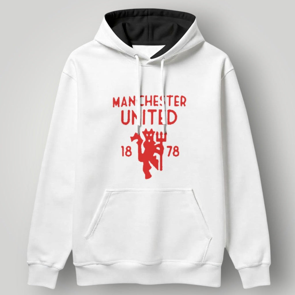 Manchester United "Glory Glory" Statement Hoodie - Black MUFC Red Devils Graphic Fan Gear