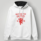 Manchester United "Glory Glory" Statement Hoodie - Black MUFC Red Devils Graphic Fan Gear