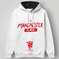 Manchester United "Manchester is Red" Statement Hoodie - Black MUFC The Red Devils Graphic Fan Gear