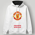 Manchester United Official Colors Full Crest Hoodie - Black & Gold MUFC Premium Fan Gear