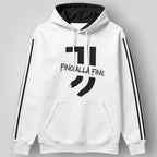 Juventus "Fino Alla Fine" Sports Hoodie - Contrast Drawstring & Racing Stripe Fan Gear