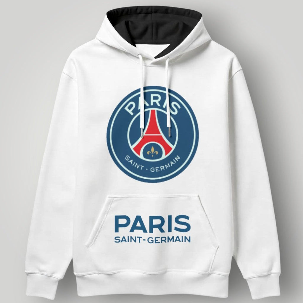 PSG Signature Blue Crest Hoodie - Premium Black Paris Saint-Germain Fan Pullover