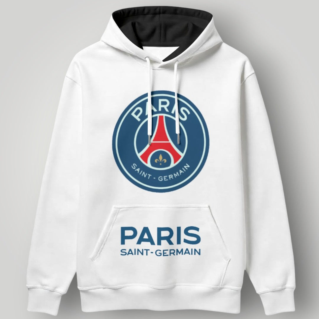 PSG Signature Blue Crest Hoodie - Premium Black Paris Saint-Germain Fan Pullover