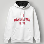Manchester United "1878" Heritage Trident Hoodie - Black MUFC Established Graphic Sweatshirt