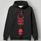 Nottingham Forest "We Are Back" Hoodie - Bold Red Circular Crest Pullover - NFFC Premier League Fan Apparel