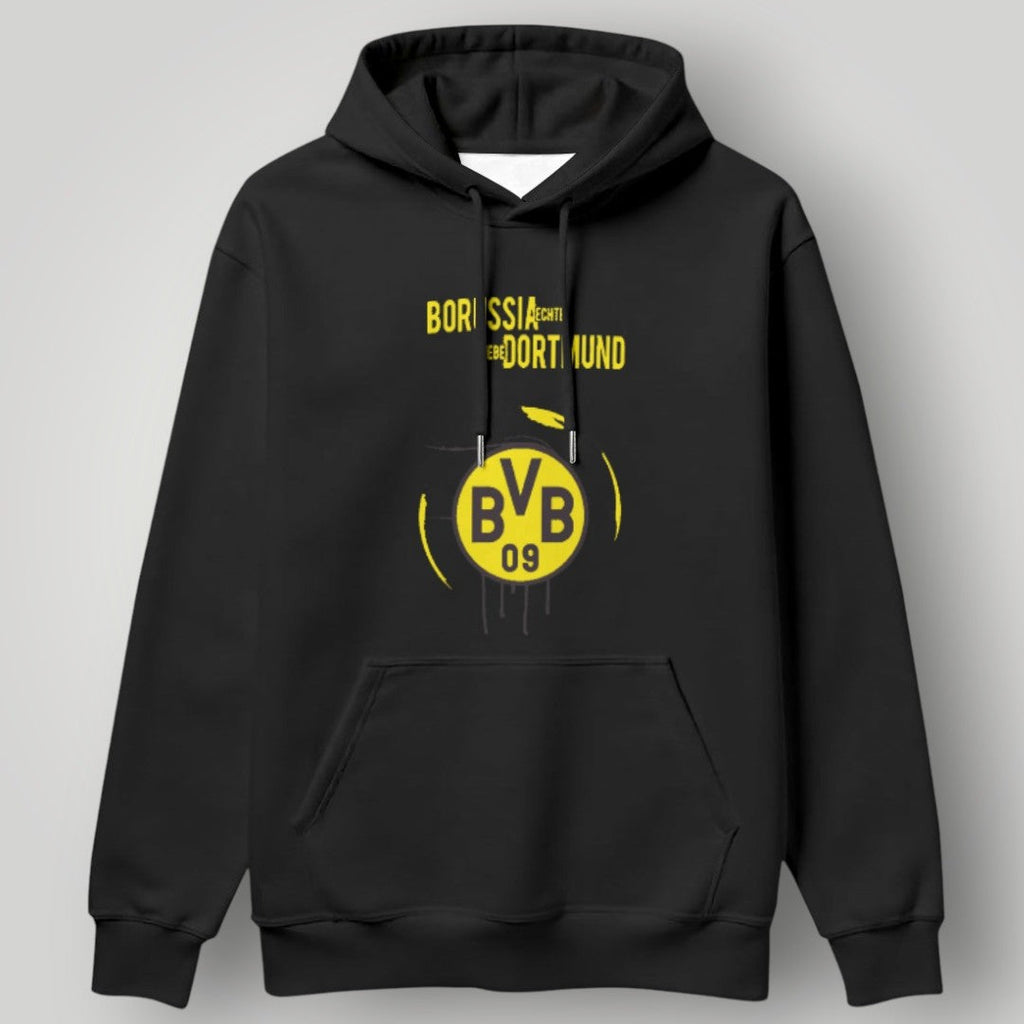 BVB 09 "Echt Liebe" Heritage Hoodie – Black & Yellow Dortmund Passion Pullover
