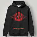 Manchester United Artistic Crest Hoodie - Black MUFC Filigree Graphic Fan Sweatshirt