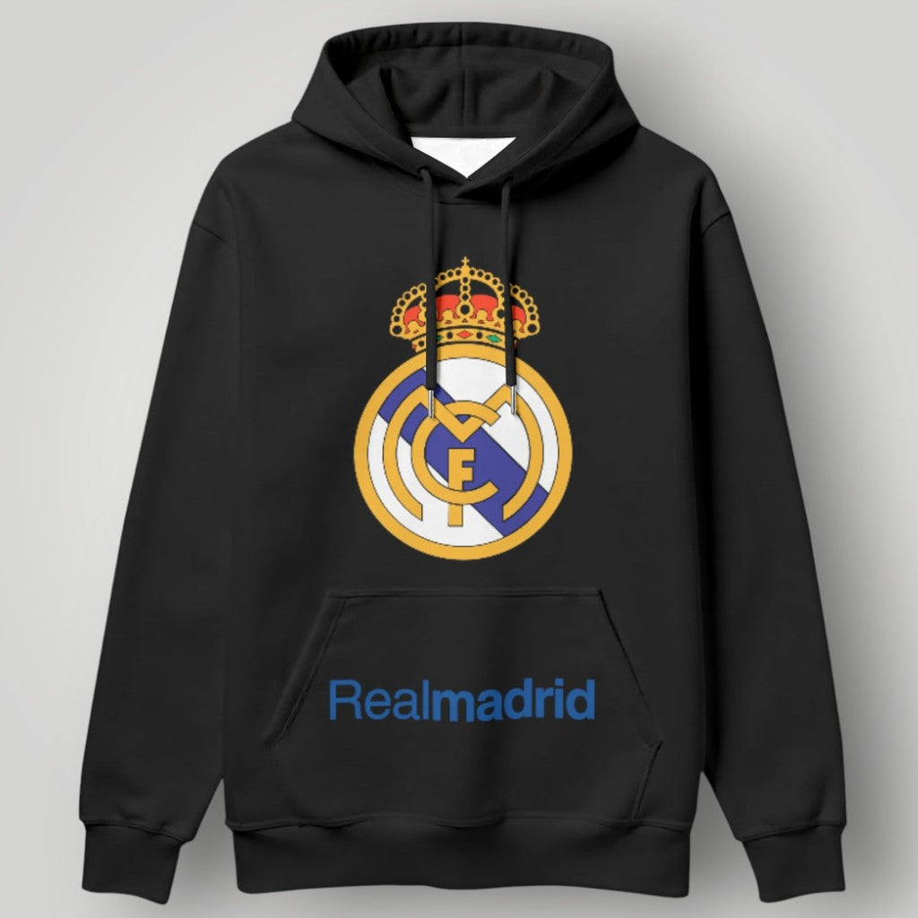 Real Madrid "Pure Blanco" Contrast Hoodie - Premium White & Black Fan Pullover