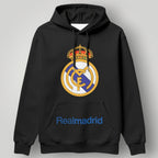 Real Madrid "Pure Blanco" Contrast Hoodie - Premium White & Black Fan Pullover