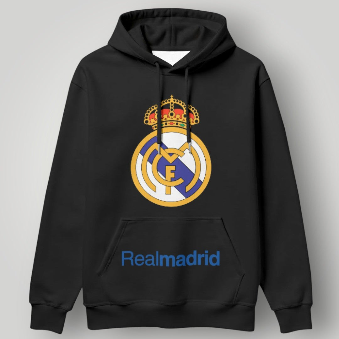 Real Madrid "Pure Blanco" Contrast Hoodie - Premium White & Black Fan Pullover