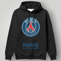 PSG Signature Blue Crest Hoodie - Premium Black Paris Saint-Germain Fan Pullover