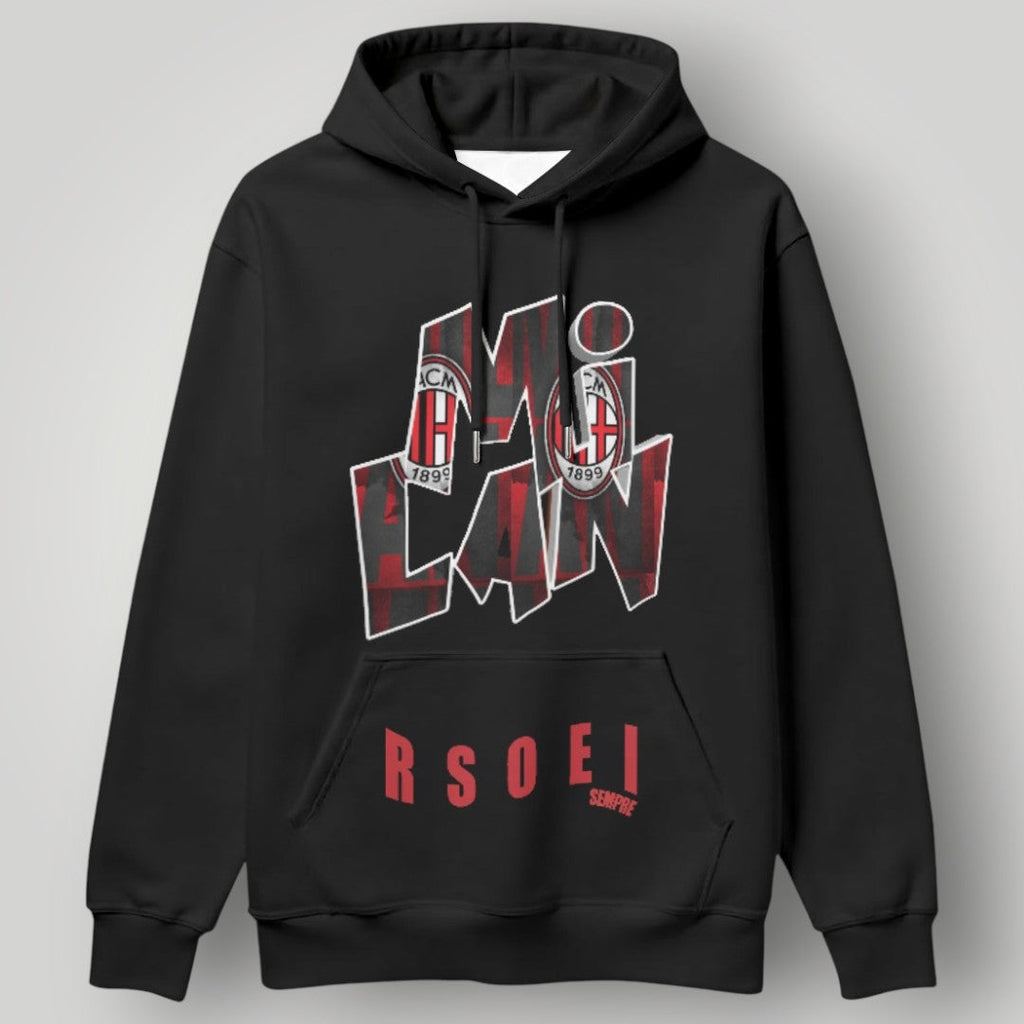 AC Milan "Rossoneri Per Sempre" White Hoodie - 1899 Heritage Typography Pullover