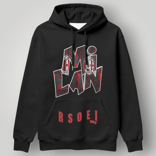 AC Milan "Rossoneri Per Sempre" White Hoodie - 1899 Heritage Typography Pullover