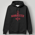 Manchester United "1878" Heritage Trident Hoodie - Black MUFC Established Graphic Sweatshirt