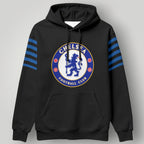 Chelsea FC Classic Stripe Edition Hoodie – Iconic Blue & White Lion Crest Pullover