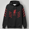 Liverpool F.C. "The Reds" Graphic Stripe Hoodie - Black & Red LFC Urban Streetwear