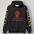 AC Milan "Dark Devil" Hoodie - Il Diavolo Graphic & Gold Sleeve Print Pullover