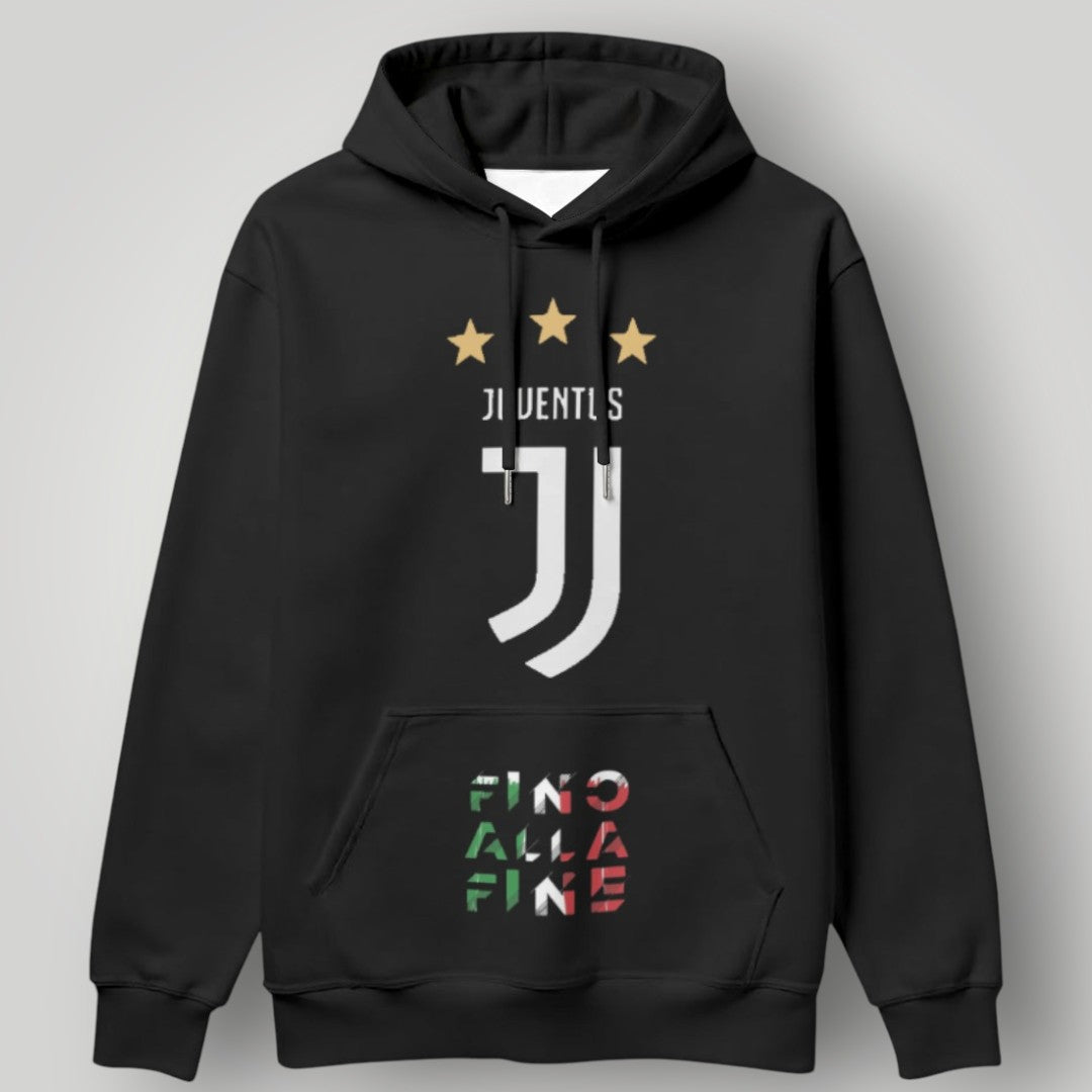 Juventus "Fino Alla Fine" Italian Tricolore Hoodie - 3-Star Gold Championship Edition
