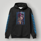 Arcane Vi inspired gamer hoodie front view

League of Legends Vi fan hoodie black

Anime streetwear Vi cosplay hoodie

Arcane style cyberpunk gamer sweatshirt