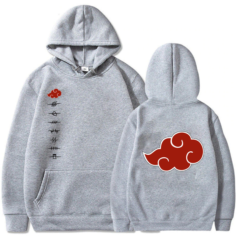Naruto Printed Fleece-lined Cotton Hoodie