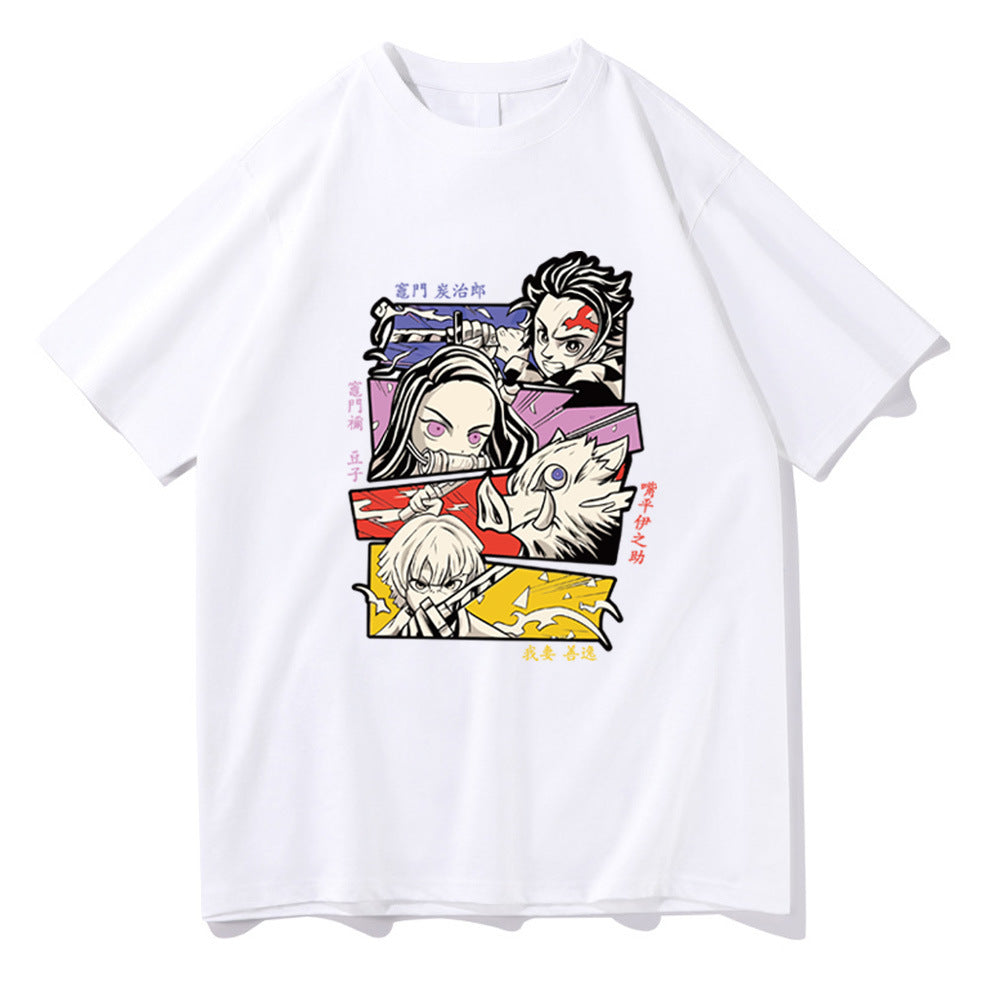 Demon Slayer Print Short Sleeve Top