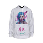 Arcane Jinx inspired neon gamer hoodie

Jinx Arcane anime cyberpunk hoodie

League of Legends Jinx fan hoodie black

Neon anime streetwear gamer sweatshirt