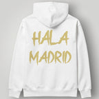 Real Madrid Typography Fade Hoodie - Black Modern Fan Streetwear Pullover