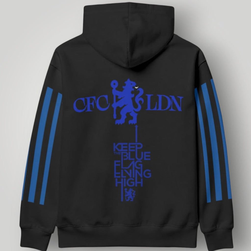 Chelsea FC Modern Lion Heritage Hoodie – White & Blue 1905 Streetwear Pullover