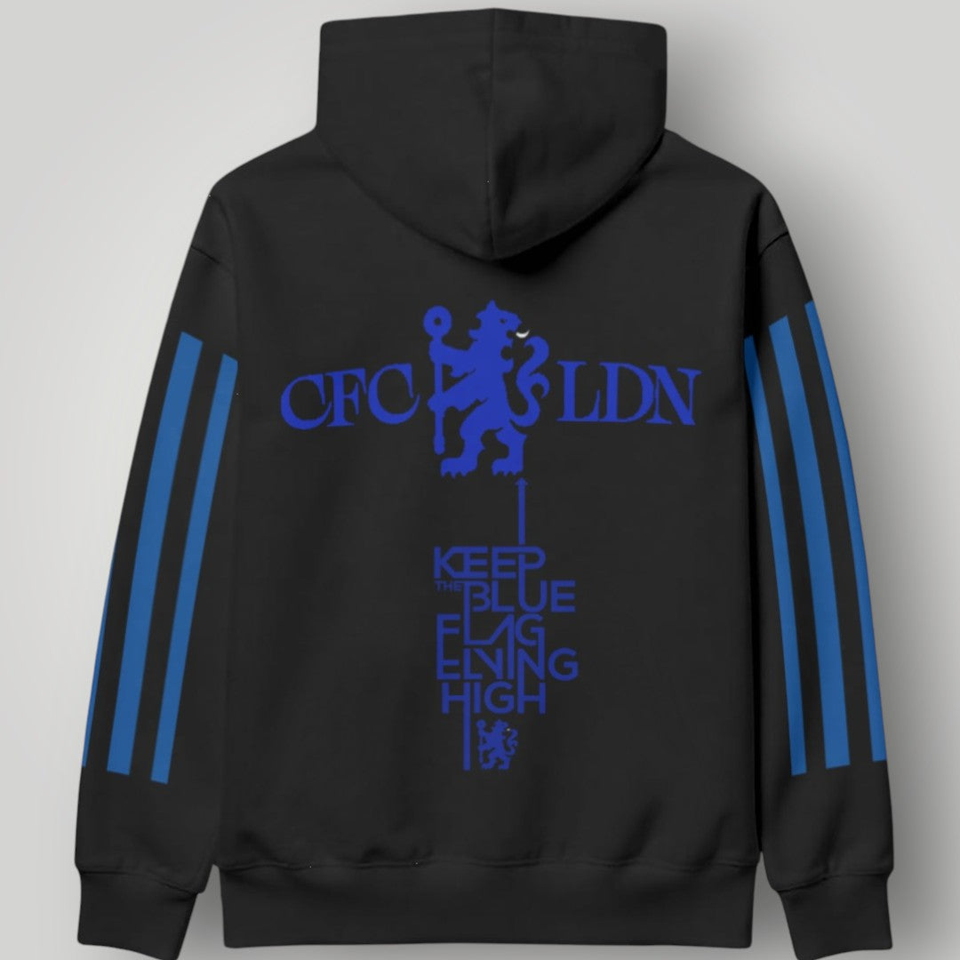 Chelsea FC Modern Lion Heritage Hoodie – White & Blue 1905 Streetwear Pullover