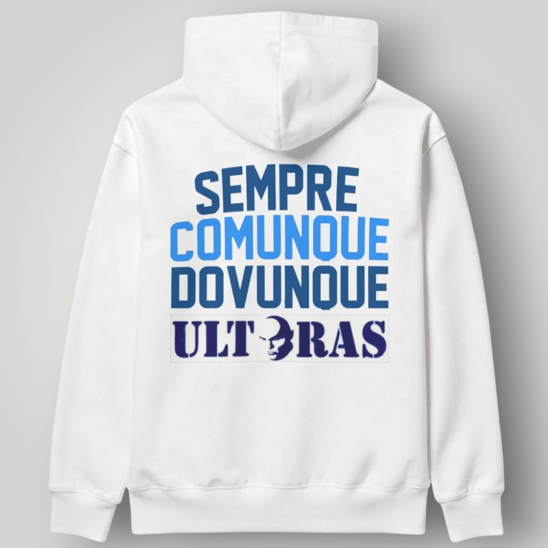 SSC Napoli White "Azzurri" Hoodie - Heritage Crest & Typography Pullover