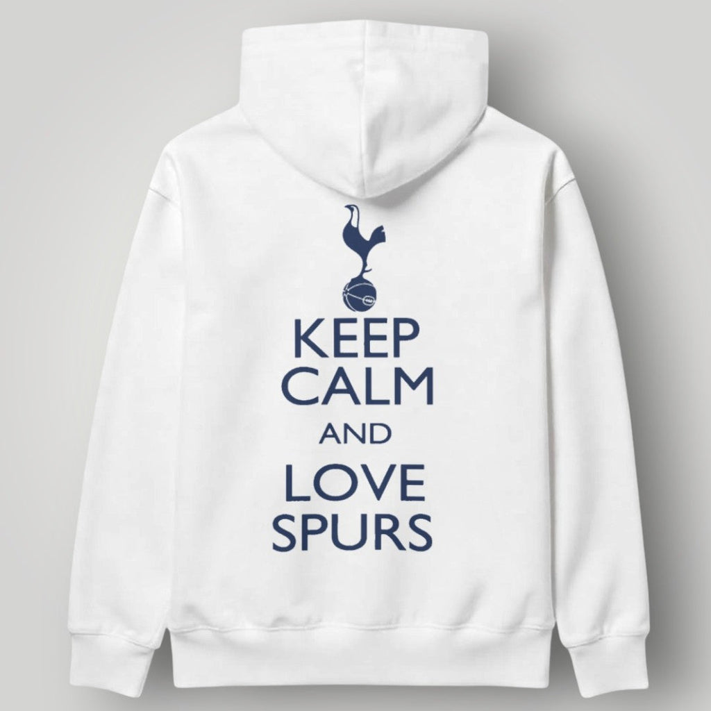 Tottenham Hotspur "BELIEVE" Edition White Hoodie - Two-Tone Contrast Hood & Spurs Crest