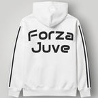 Juventus "Fino Alla Fine" Sports Hoodie - Contrast Drawstring & Racing Stripe Fan Gear