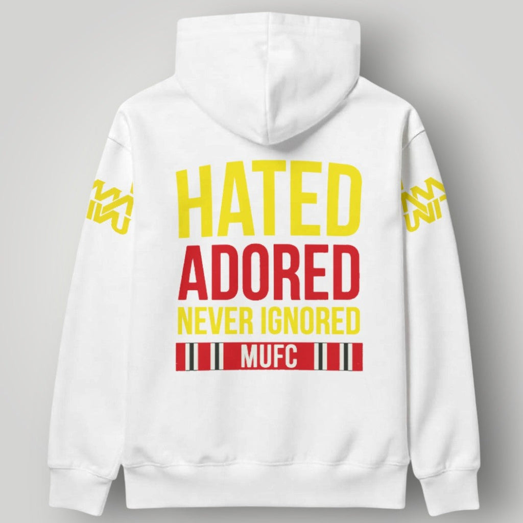 Manchester United "United Till I Die" Graphic Hoodie - Black MUFC Striped Fan Apparel