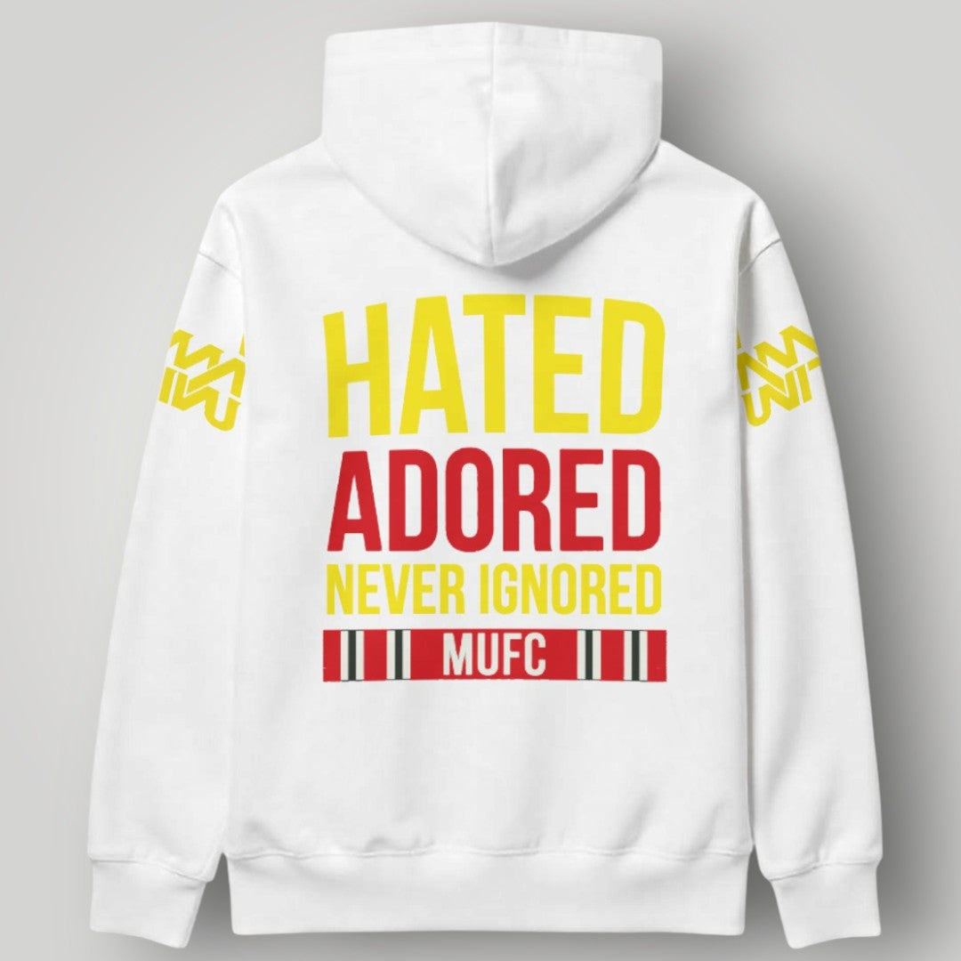 Manchester United "United Till I Die" Graphic Hoodie - Black MUFC Striped Fan Apparel