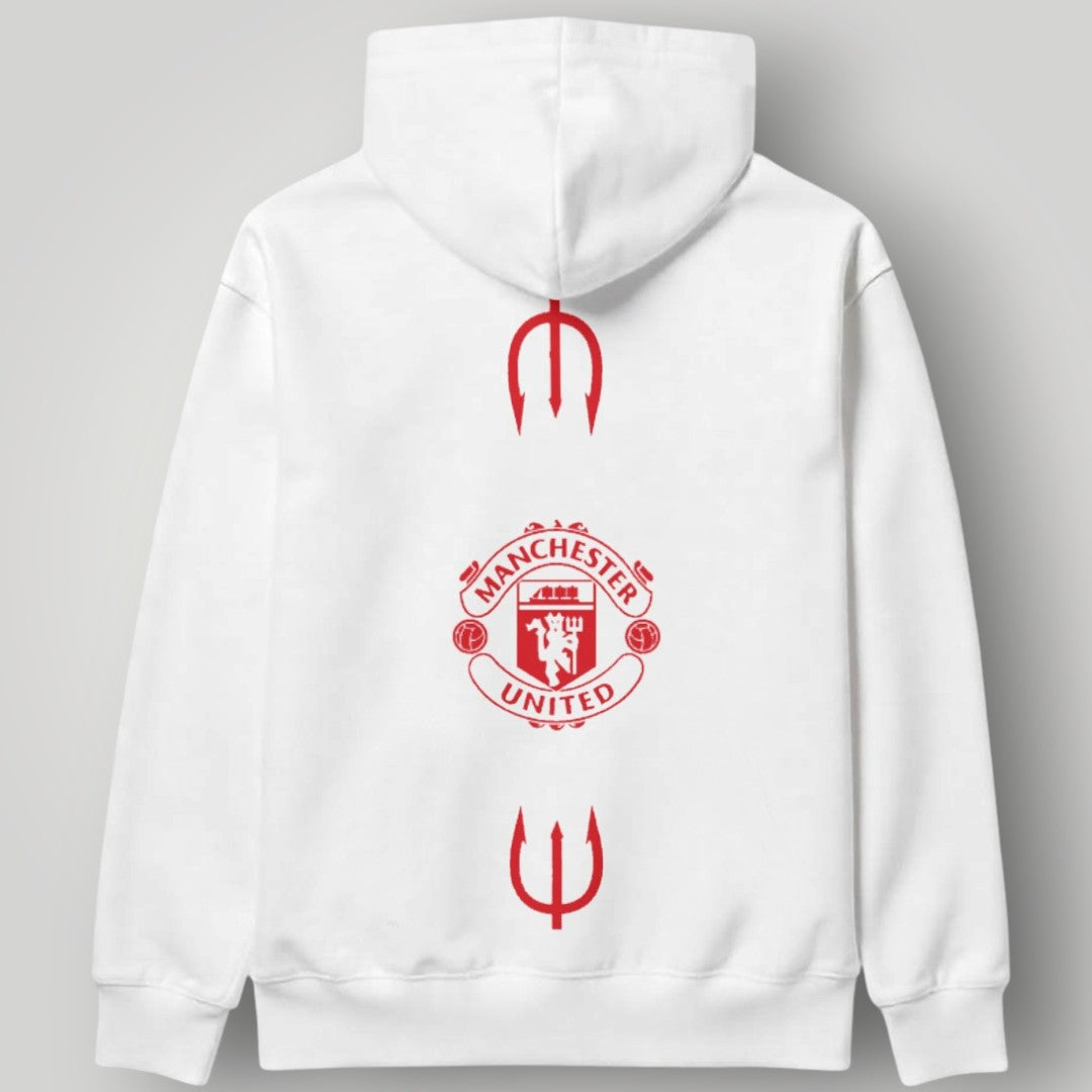 Manchester United "Manchester is Red" Statement Hoodie - Black MUFC The Red Devils Graphic Fan Gear