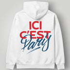 PSG Abstract Eiffel Hoodie - Artistic Brushstroke Black Paris Saint-Germain Pullover